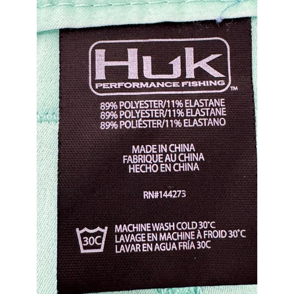 Huk Performance Shorts Light Green Mens Medium
